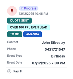 Leadveyor lead priority card